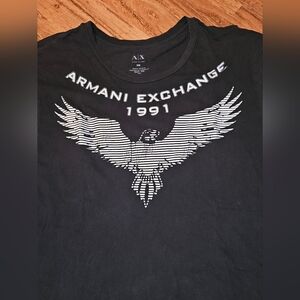 Armani Exchange Black Graphic T-Shirt